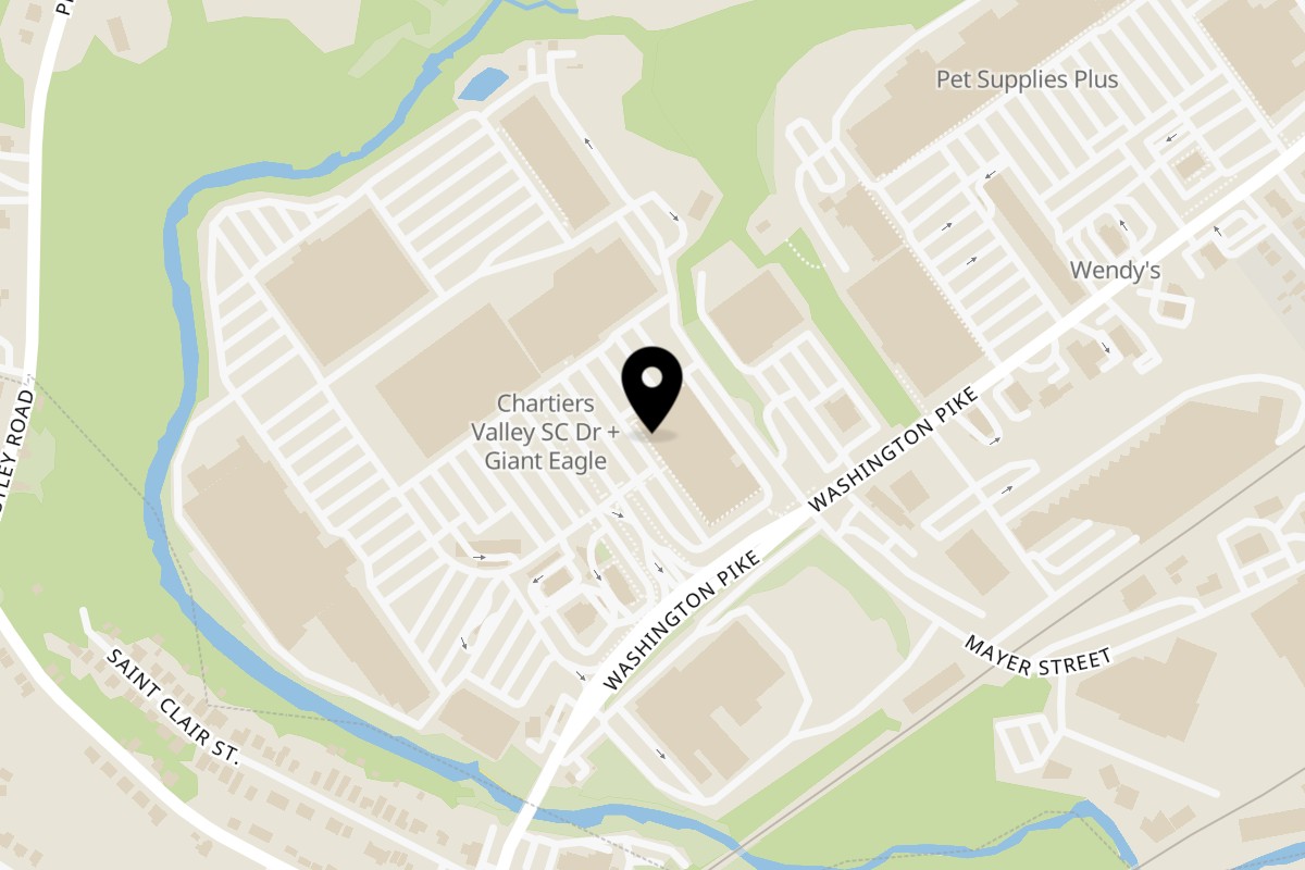 Map showing the location of Doce Taqueria Bridgeville on 1025 Washington Pike Unit 240 in Bridgeville