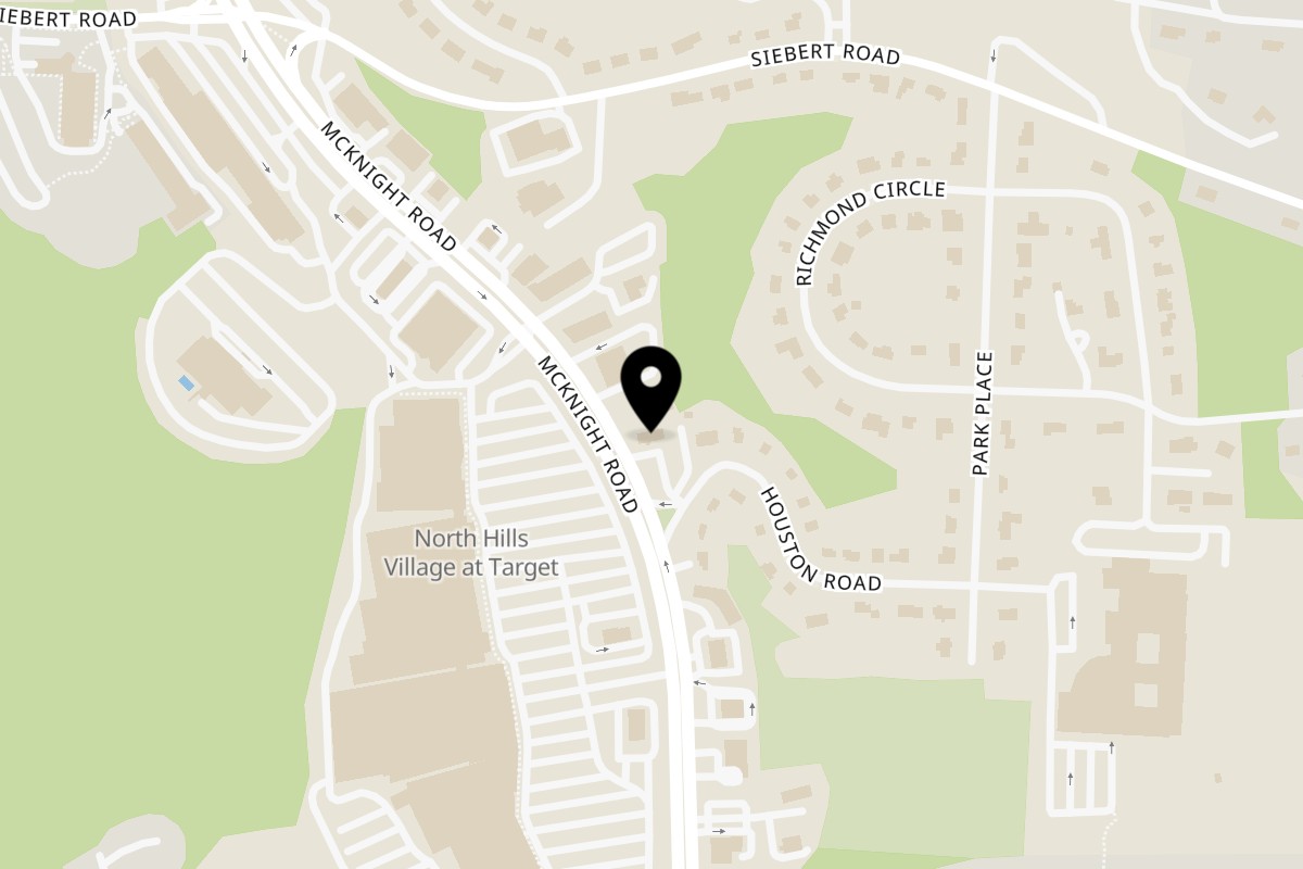 Map showing the location of Doce Taqueria North Hills on 4826 McKnight Rd in Pittsburgh